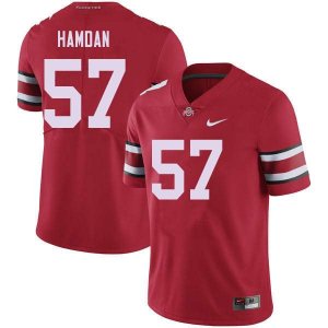 NCAA Ohio State Buckeyes Men's #57 Zaid Hamdan Red Nike Football College Jersey OLL5845IL